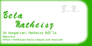 bela matheisz business card